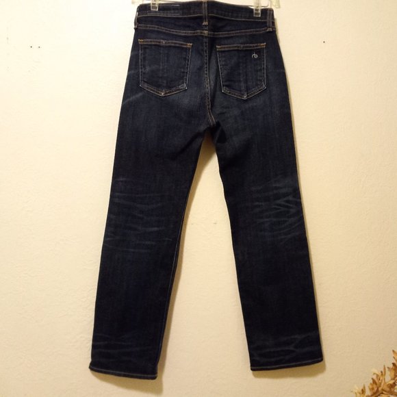 Rag & Bone Crop Straight Leg Jeans - Size 27 Boyfriend Like Cut Style - Picture 8 of 16